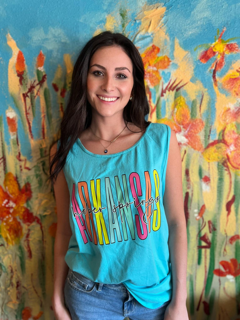 Custom Colorful State and Town Tank- ASK Apparel LLC