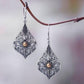 Silver-Plated Cutout Dangle Earrings