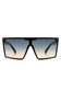 Oversize Square Flat Top Fashion Women Sunglasses