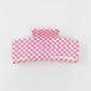 Checkered Hair Claw Clip