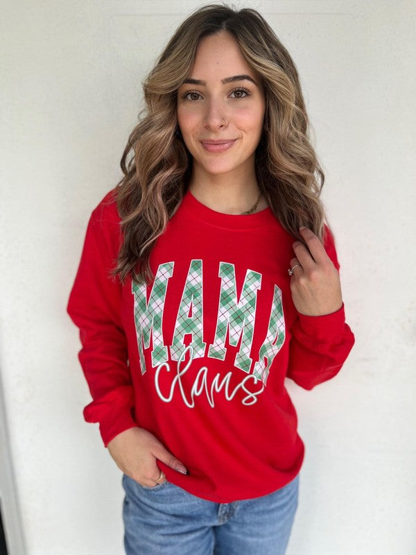 Plaid Mama Claus Sweatshirt