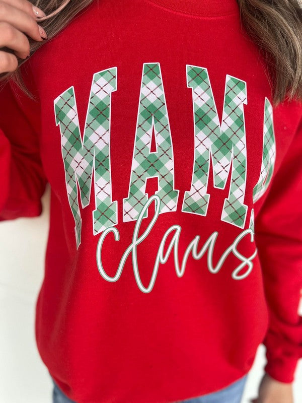 Plaid Mama Claus Sweatshirt