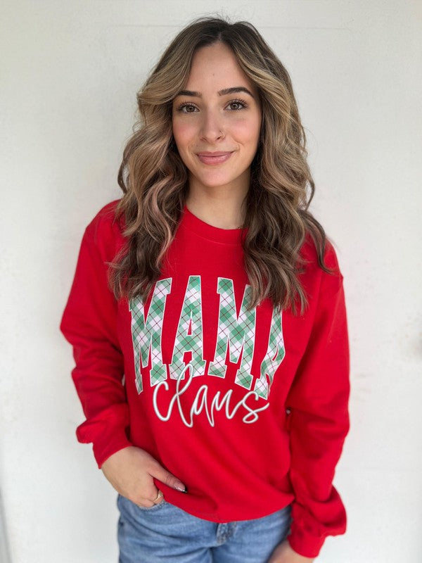 Plaid Mama Claus Sweatshirt