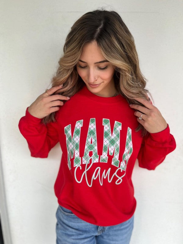 Plaid Mama Claus Sweatshirt