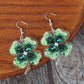 Lucky Clover Acrylic Dangle Earrings