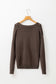 Dark Khaki Open Knit Drop Shoulder Sweater Cardigan