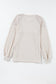 Parchment Contrast Lace Raglan Sleeve Buttoned Ribbed Top