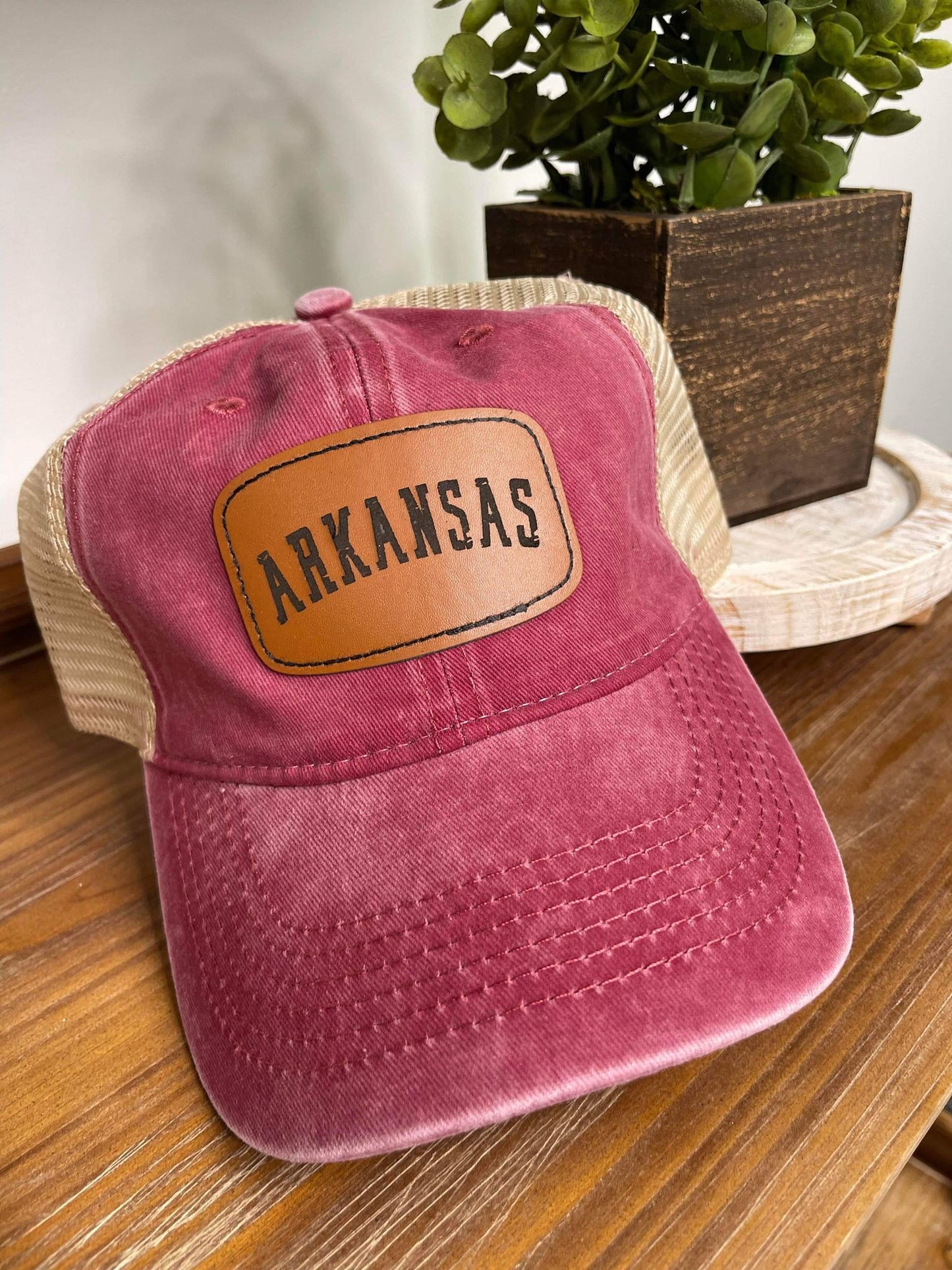 Arkansas Leather Patch Hat