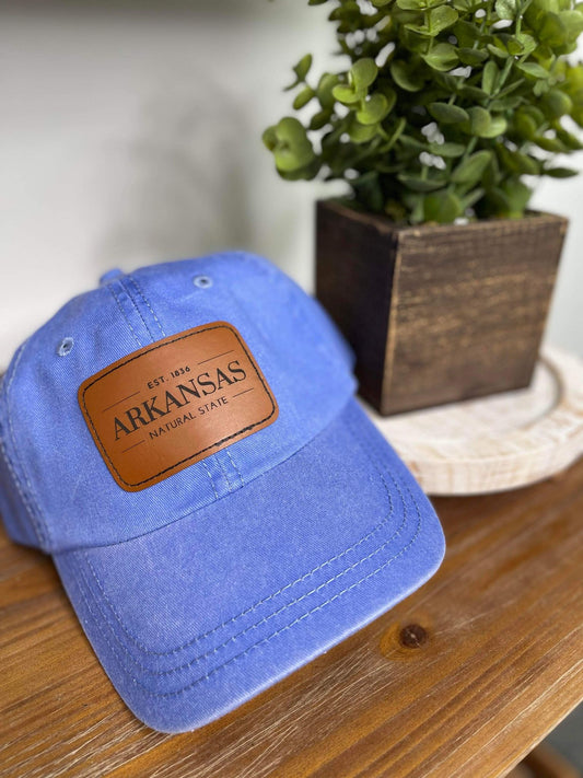 Arkansas Natural State Patch Leather Hat