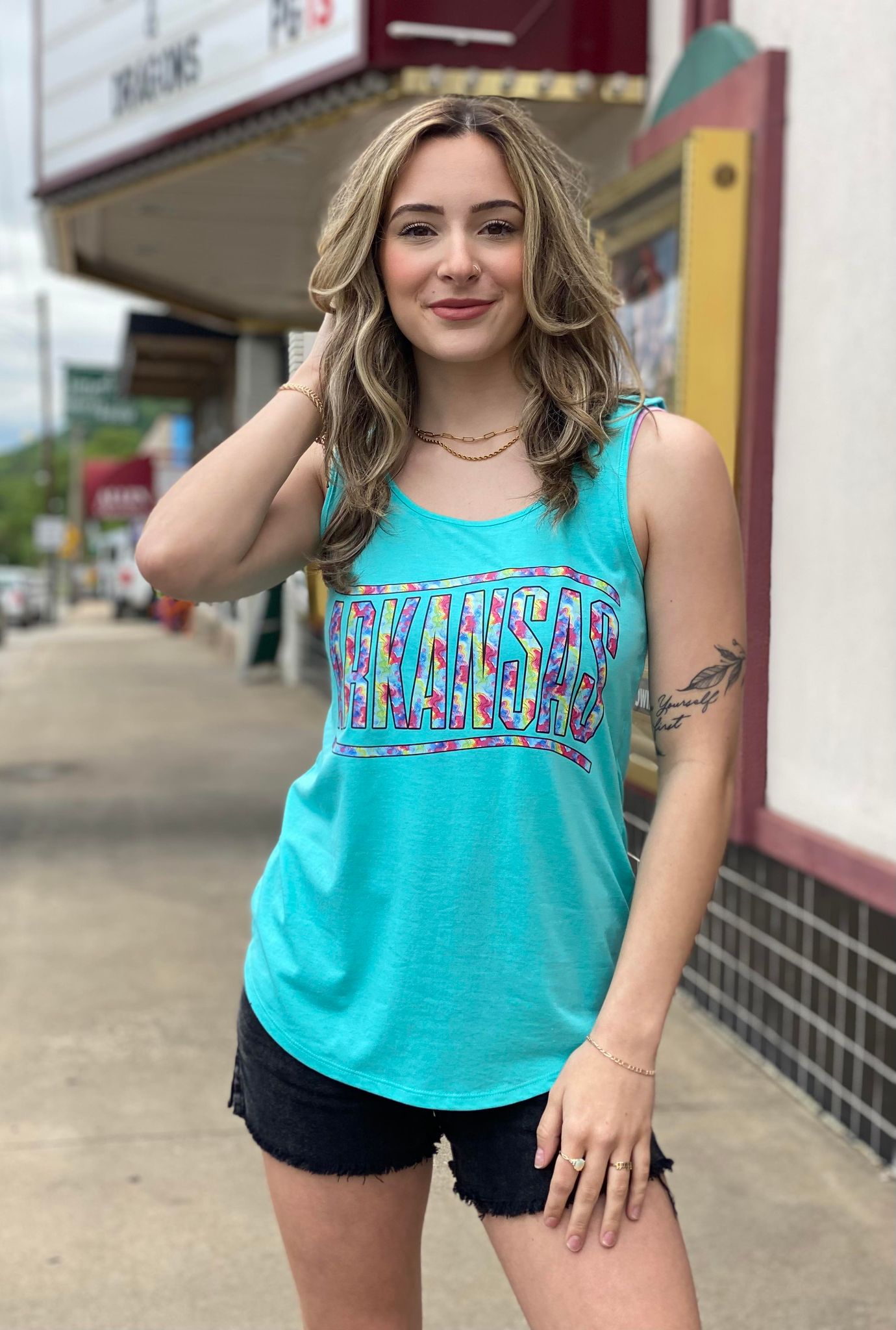 Neon Custom State Tie Dye Tank- Ask Apparel