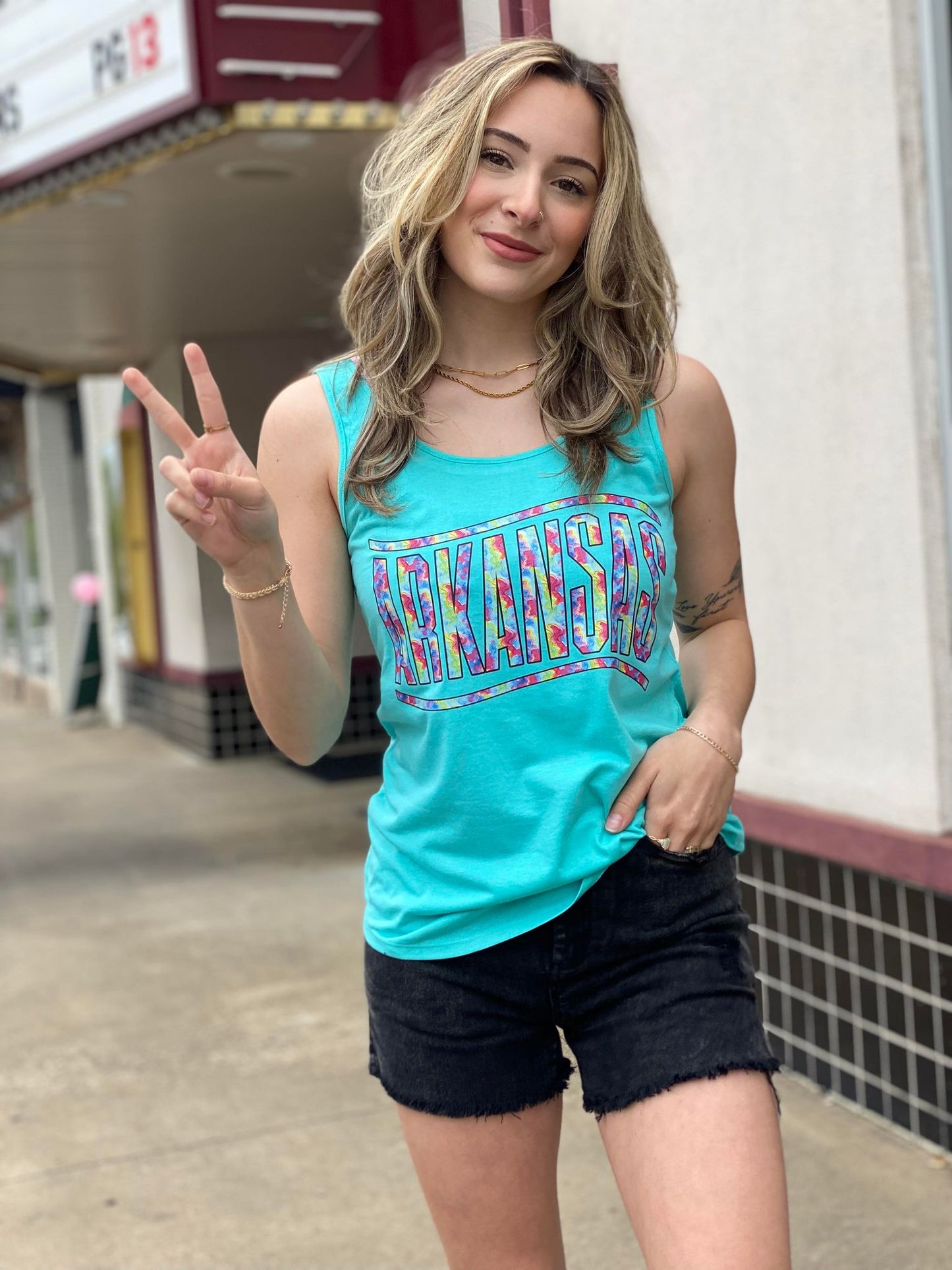 Neon Custom State Tie Dye Tank- Ask Apparel