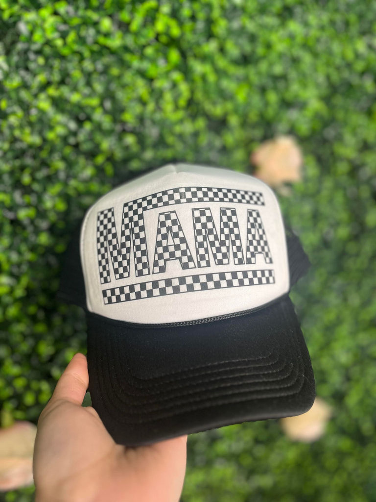 Checkered Mama Hat- ASK Apparel 