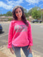 Checkered Mama Pink Sweatshirt- ASK Apparel LLC