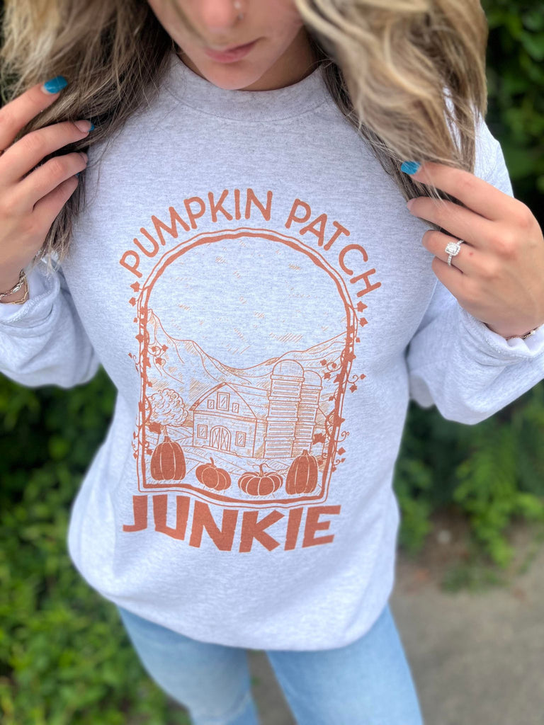 Pumpkin Patch Junkie Sweatshirt- ASK Apparel LLC