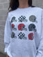 Repeating Football Helmet Custom Mascot Sweatshirt-ASK Apparel LLC