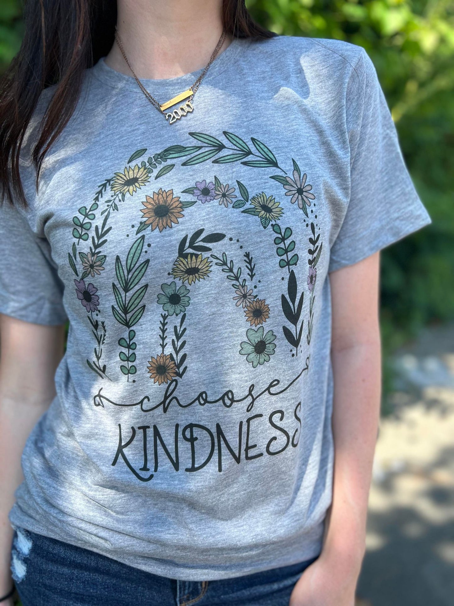 Choose Kindness Floral Tee- ASK Apparel LLC