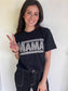 Checkered Mama Black Tee- ASK Apparel LLC