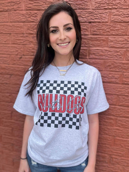 Checkered Custom Mascot Tee-ASK Apparel LLC