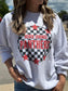 All Star Checkered Mascot Sweatshirt- ASK Apparel LLC