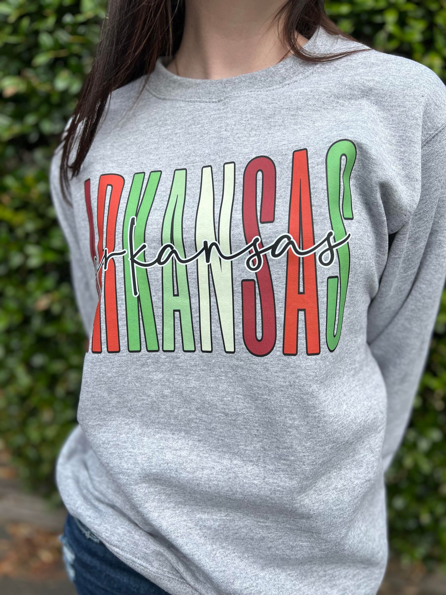 Christmas Color Custom State Sweatshirt- ASK Apparel LLC