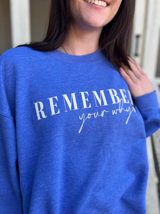 Remember Your Why Sweatshirt- ASK Apparel LLC