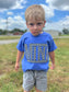 Checkered Mini Youth Blue Tee- ASK Apparel LLC