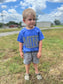 Checkered Mini Youth Blue Tee- ASK Apparel LLC