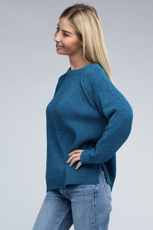 Zenana Raglan Chenille Sweater