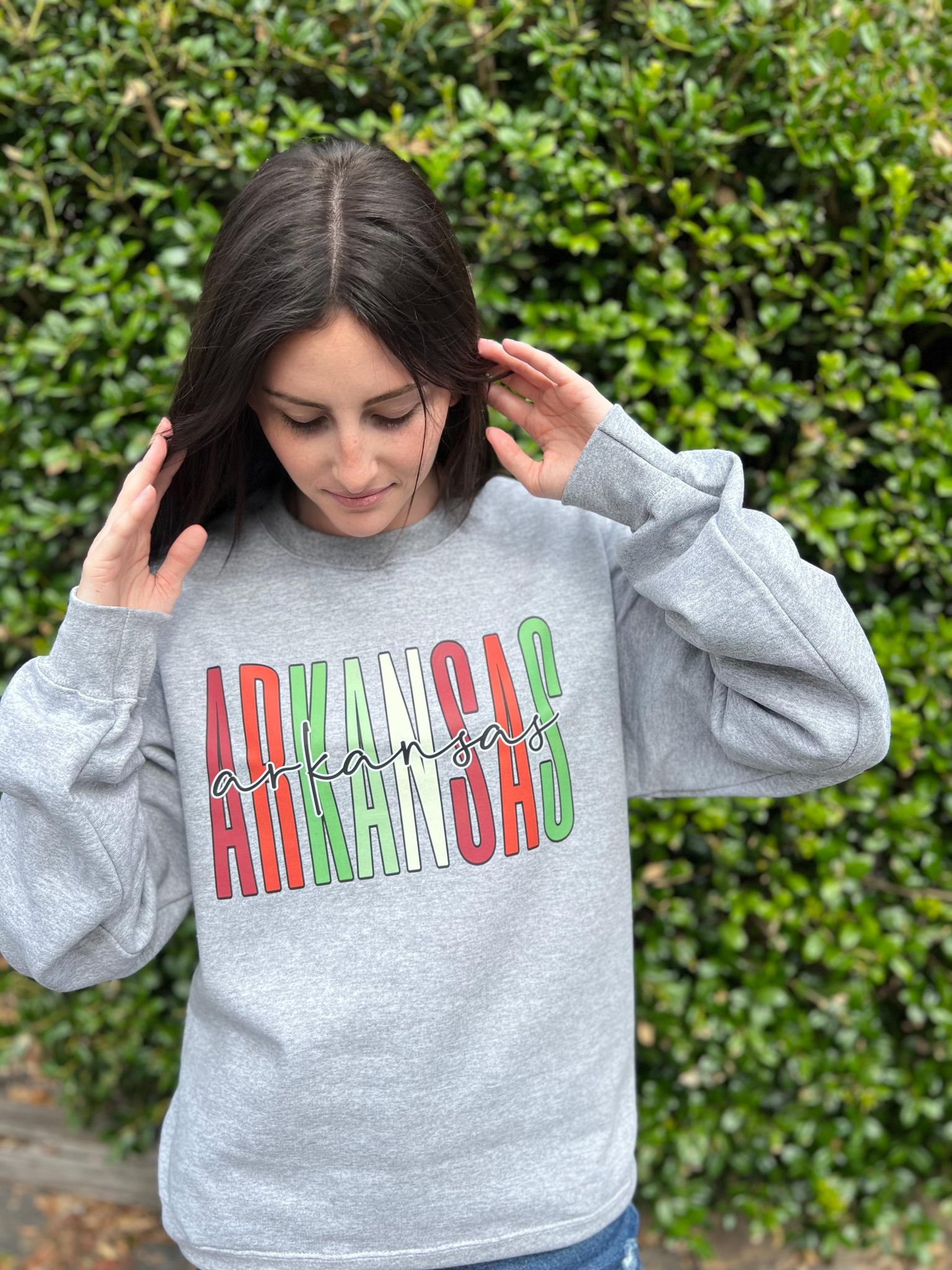 Christmas Color Custom State Sweatshirt- ASK Apparel LLC