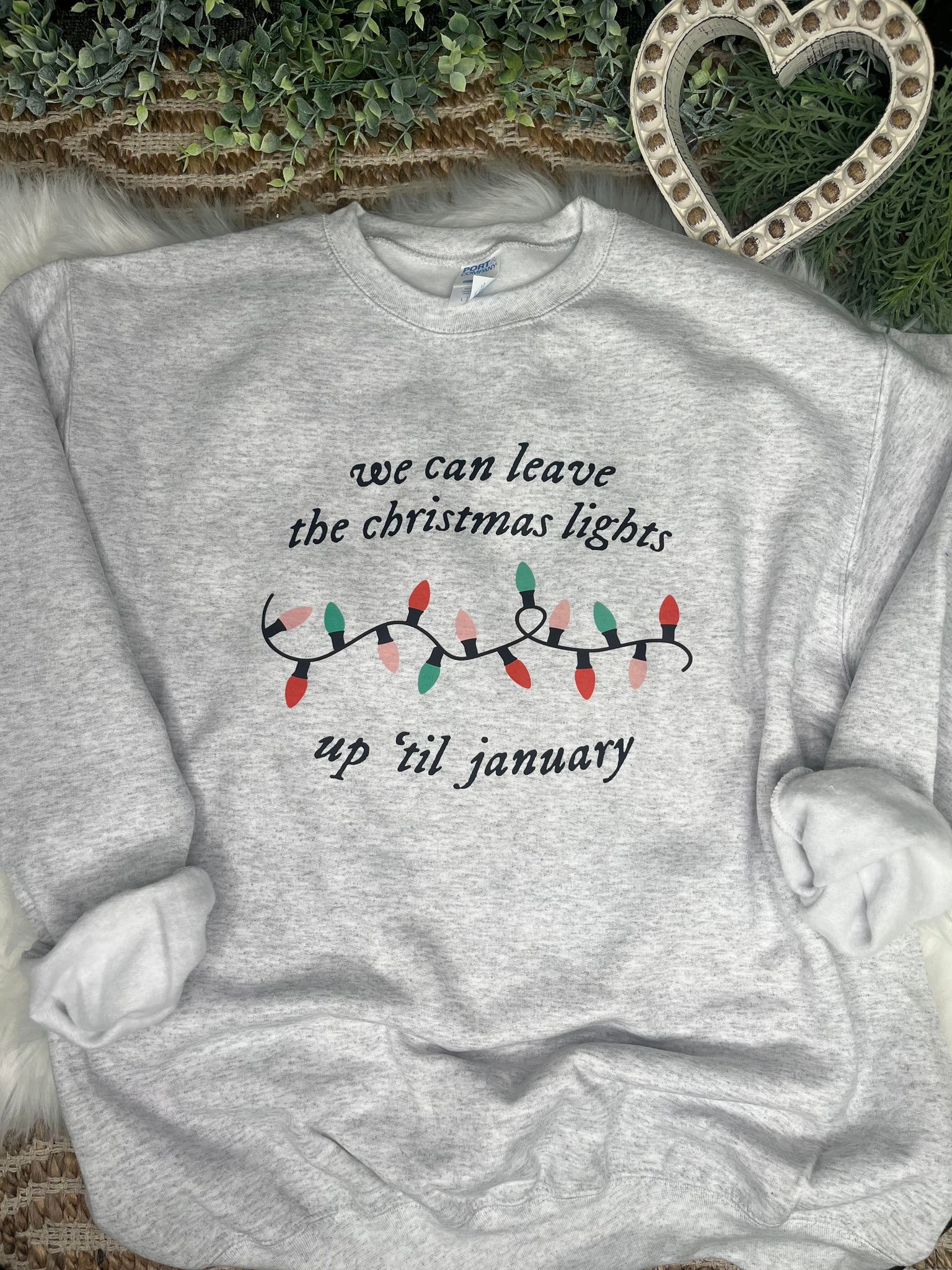 We Can Leave LLC The Up Christmas Apparel ASK – Lights Sweatshirt