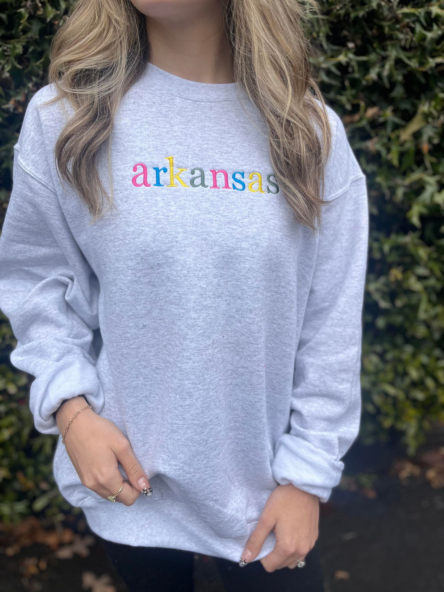 Custom Embroidery State Sweatshirt- ASK Apparel LLC 