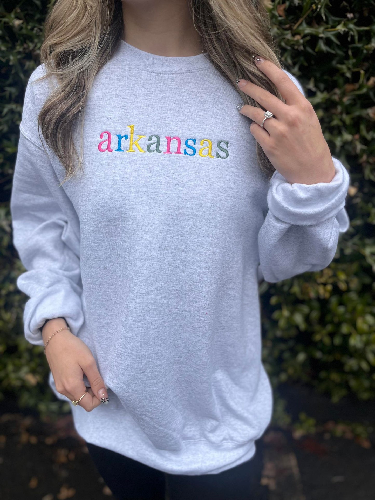 Custom Embroidery State Sweatshirt- ASK Apparel LLC 