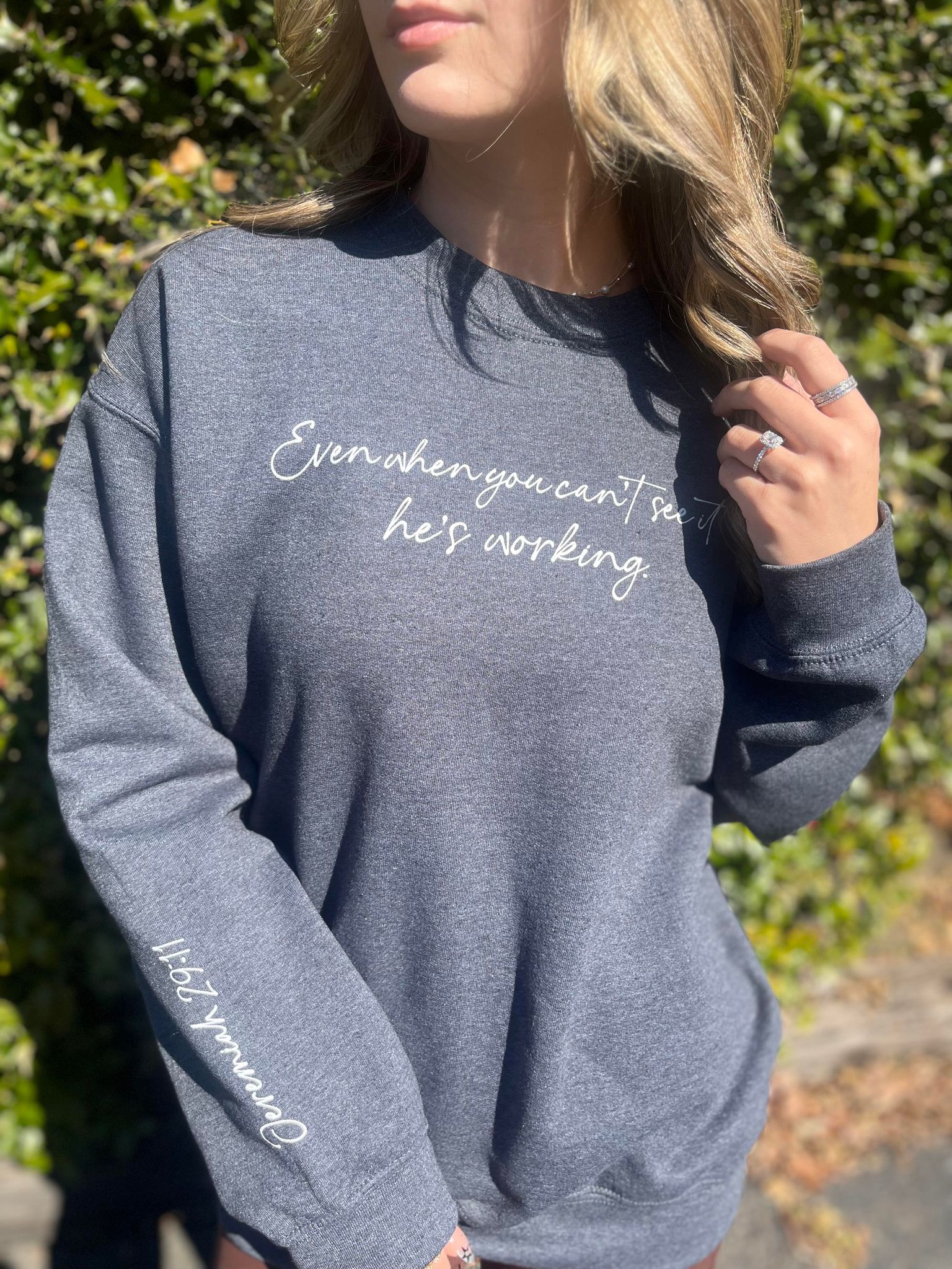 He's Working Sweatshirt- ASK Apparel LLC