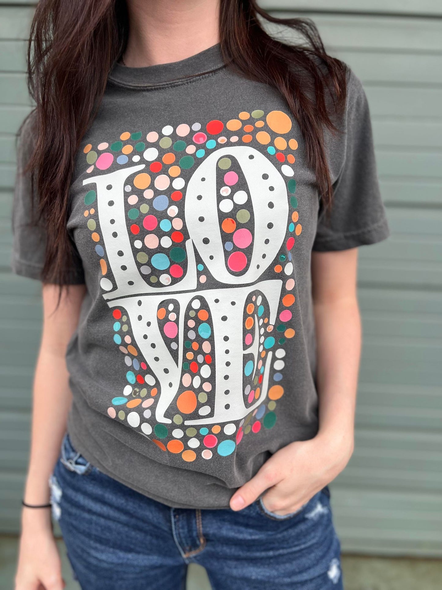 Multi Colored Love Tee- ASK Apparel LLC