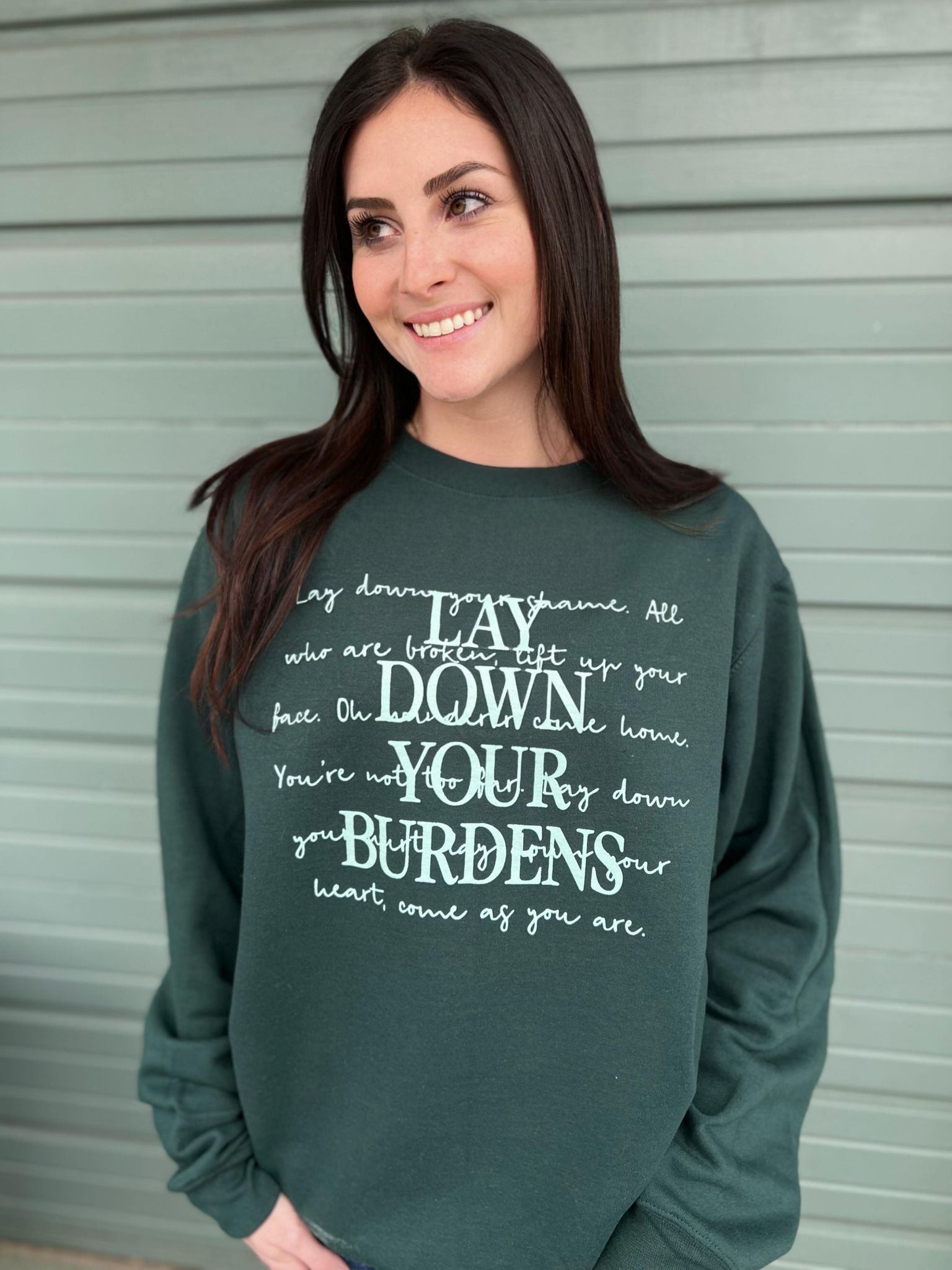 Lay Down Your Burdens Sweatshirt- ASK Apparel LLC