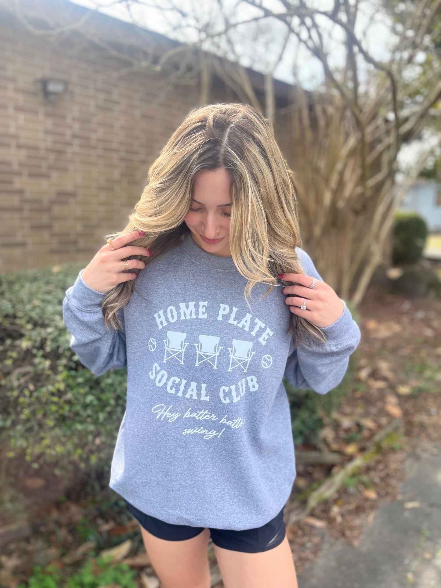 Home Plate Social Club Sweatshirt- ASK Apparel LLC