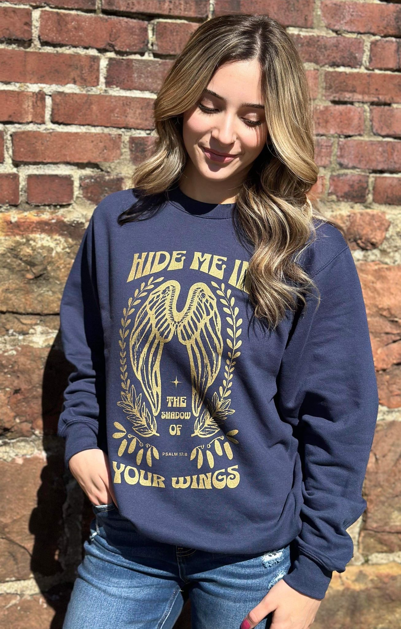 Hide Me in the Shadow of Your Wings Sweatshirt- ASK Apparel LLC