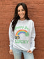 Happy Go Lucky Sweatshirt- ASK Apparel LLC