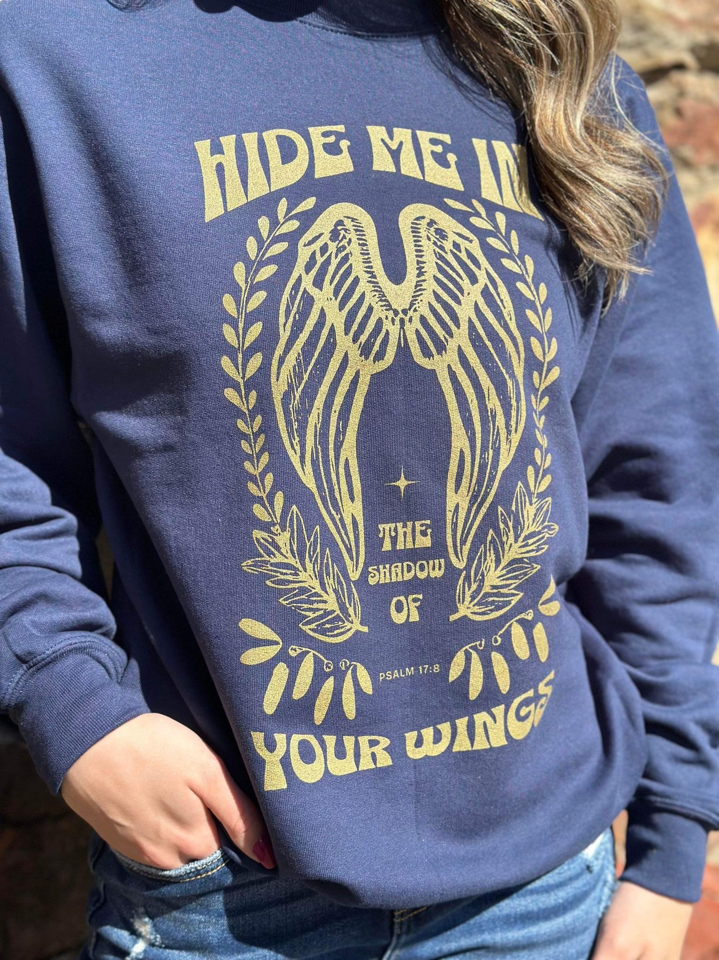 Hide Me in the Shadow of Your Wings Sweatshirt- ASK Apparel LLC