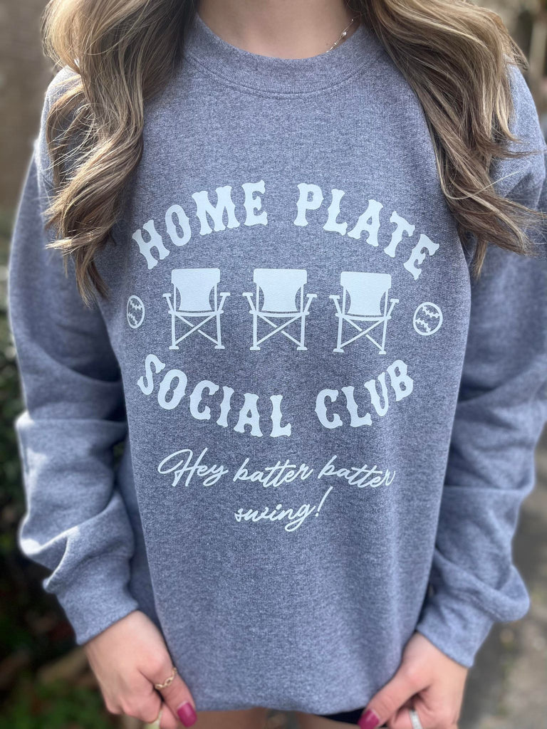 Home Plate Social Club Sweatshirt- ASK Apparel LLC