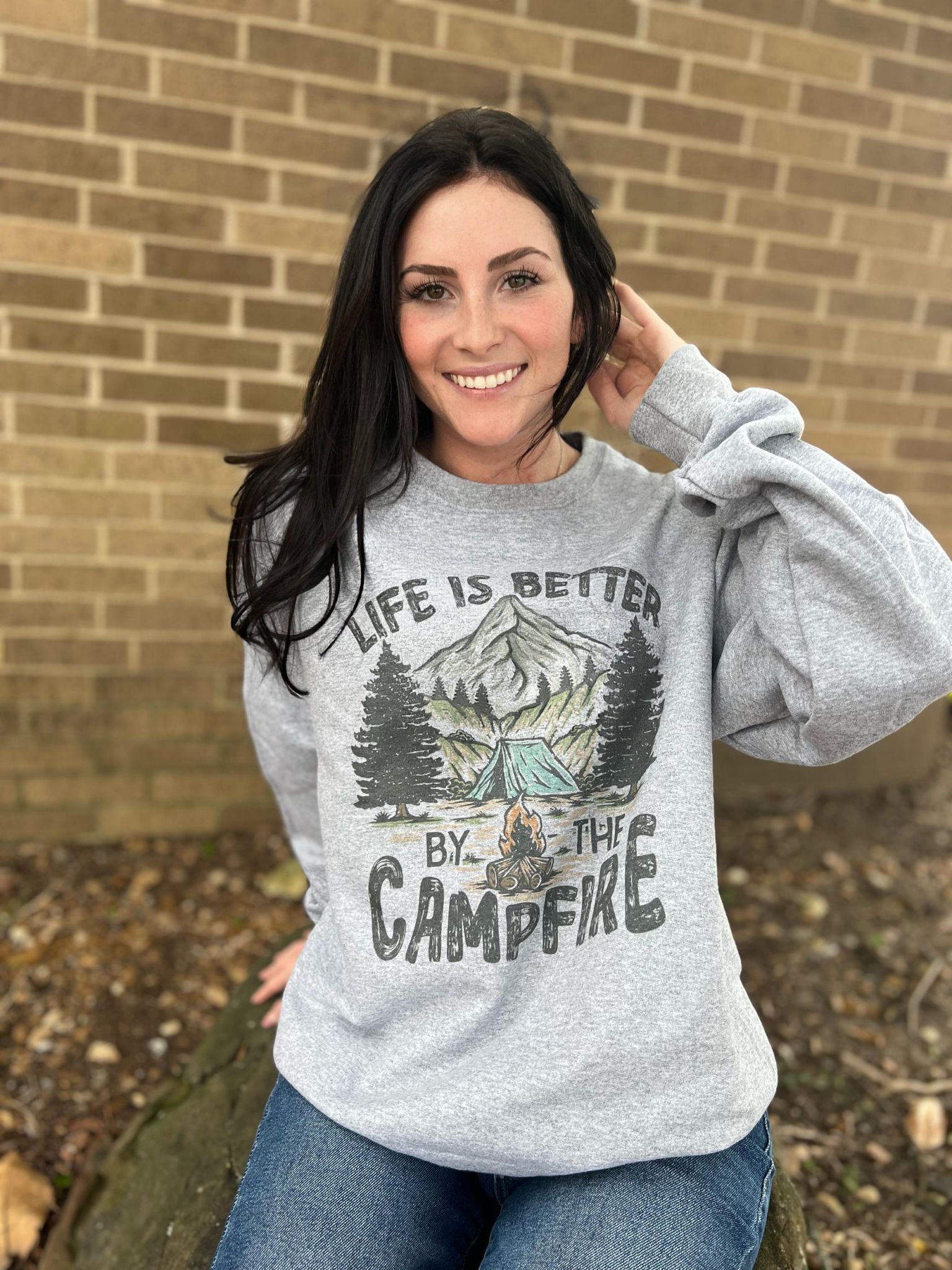 Life is Better by the Campfire Sweatshirt- ASK Apparel LLC