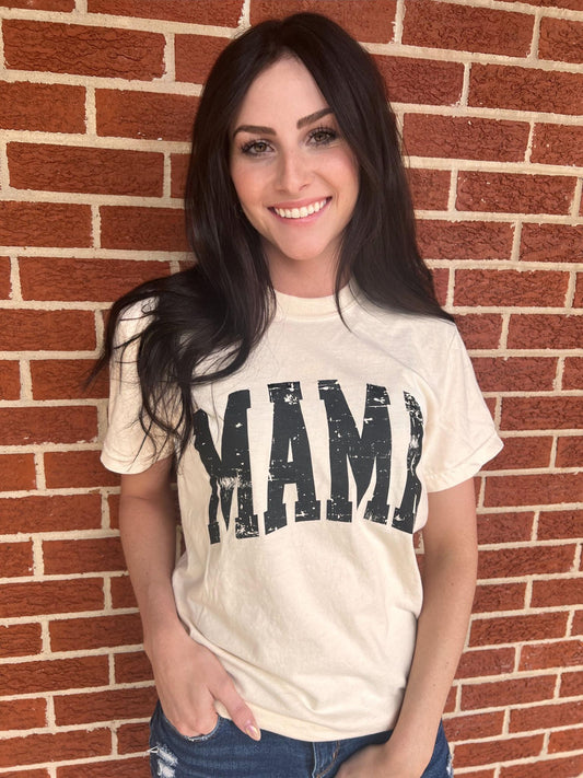 Distressed Arch Mama Tee- ASK Apparel LLC