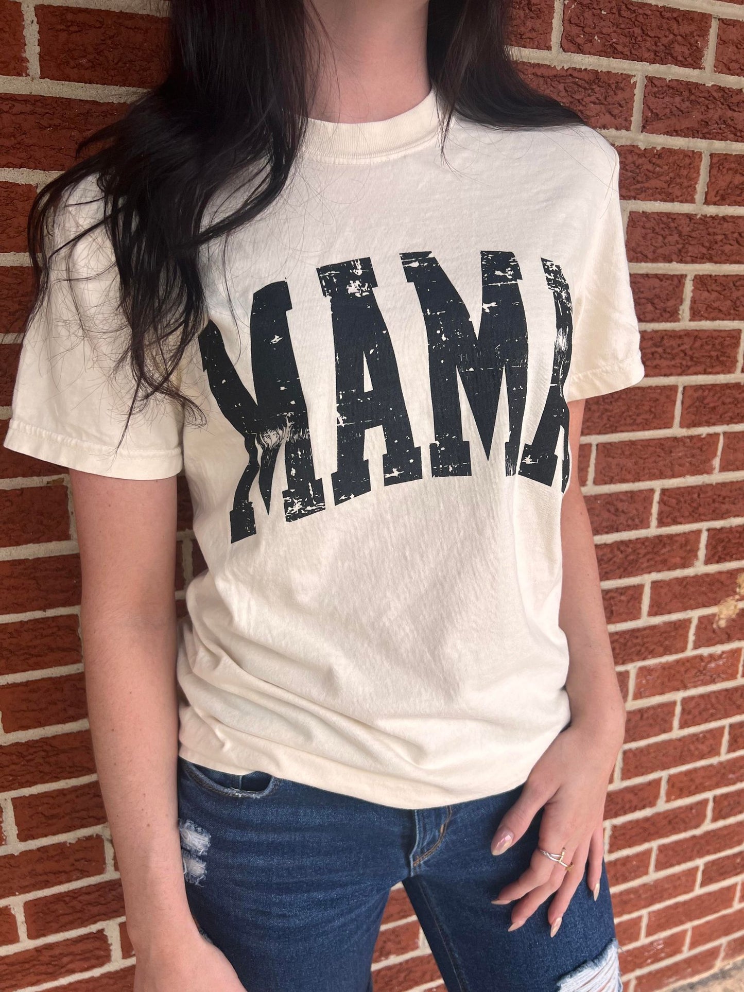 Distressed Arch Mama Tee- ASK Apparel LLC