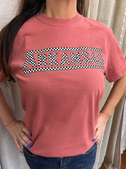 Custom State Checkered Tee- ASK Apparel LLC