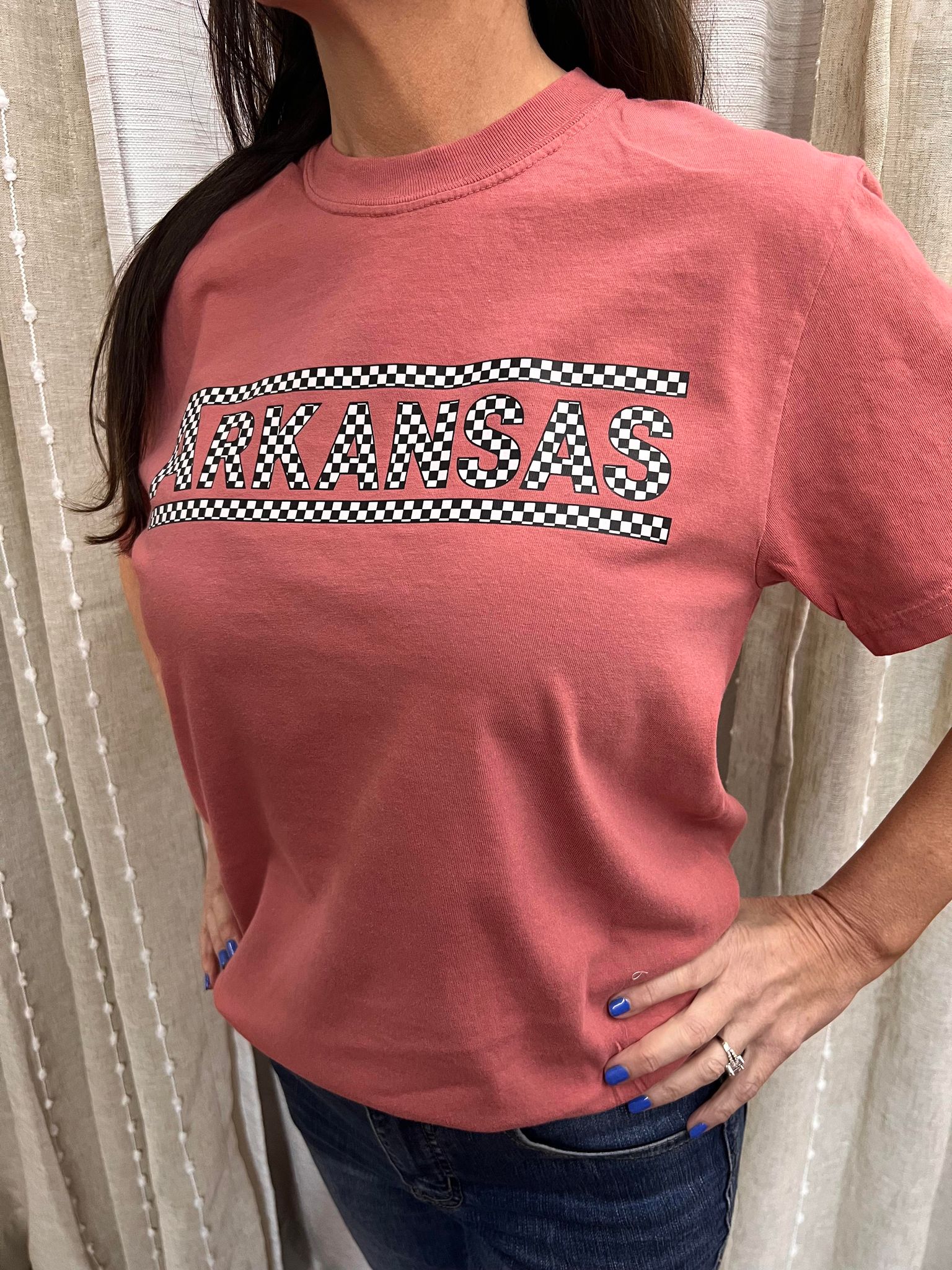 Custom State Checkered Tee- ASK Apparel LLC