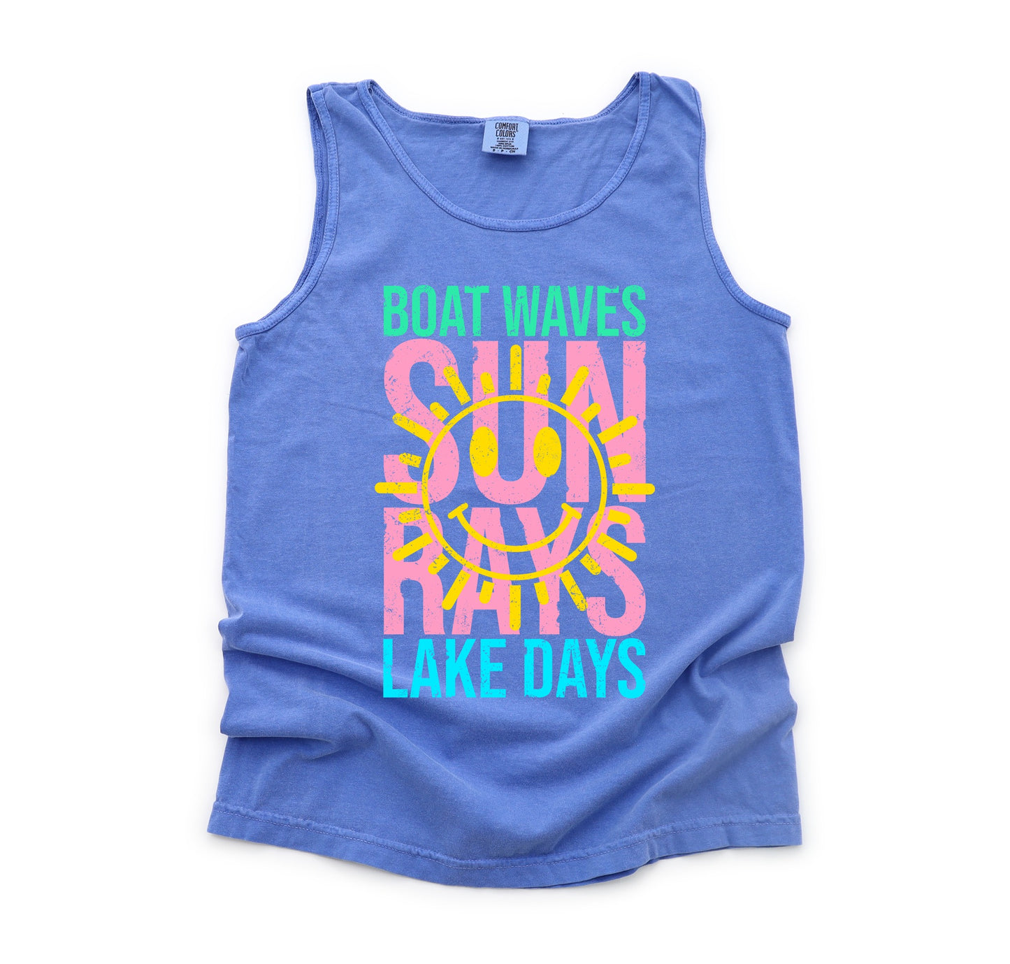 Boat Waves Sun Rays Lake Days Tank- ASK Apparel LLC