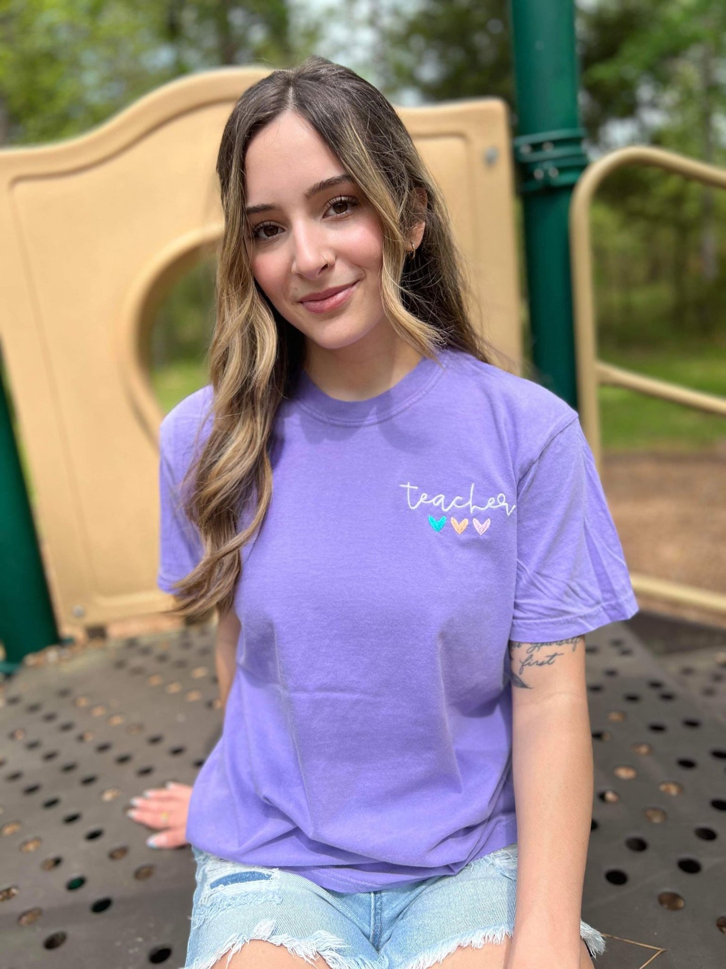 Embroidered Teacher Tee