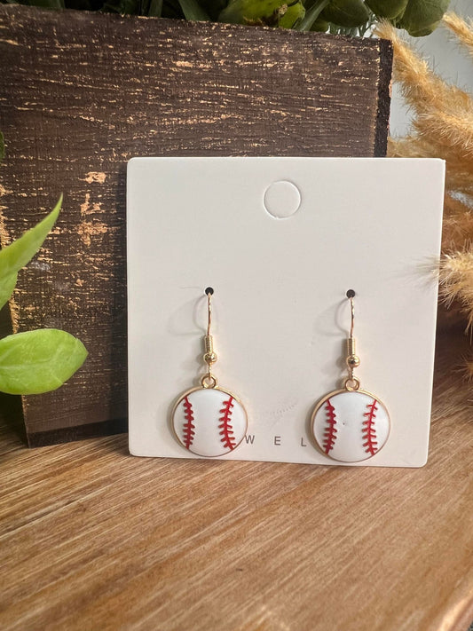 Baseball Earrings- ASK Apparel LLC