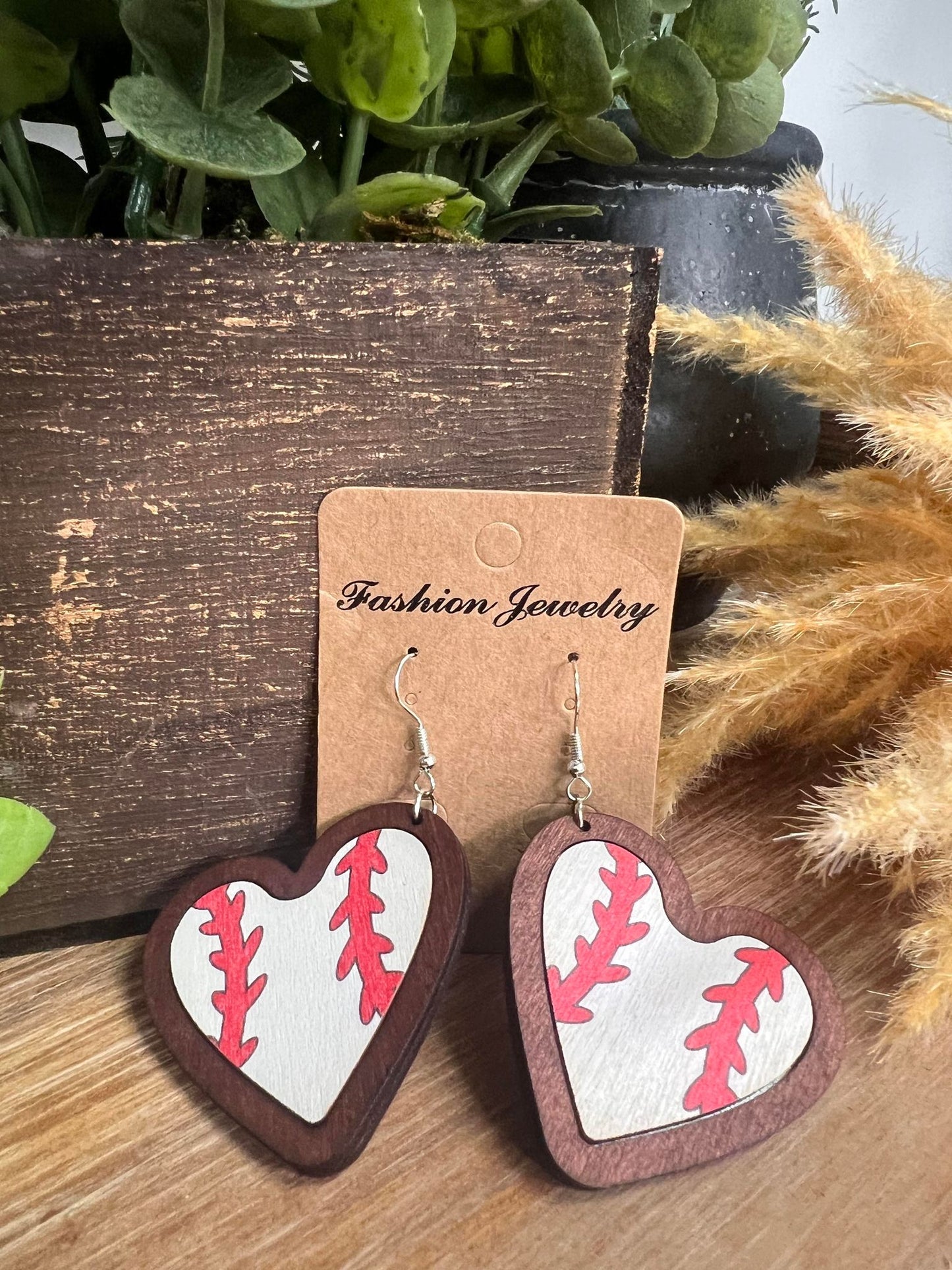 Baseball Heart Earrings- ASK Apparel LLC