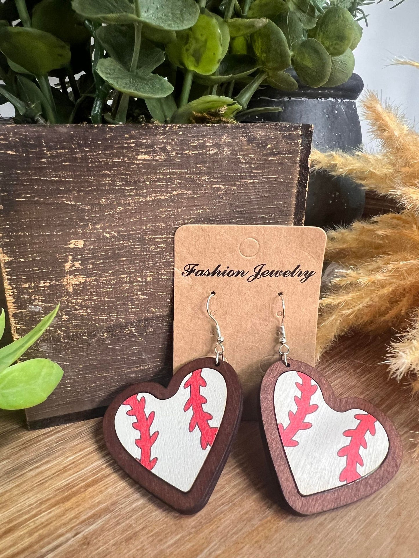 Baseball Heart Earrings- ASK Apparel LLC